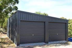 Image Result For Flat Roof Double Garage Garage Door Design Metal Shop Building Double Garage