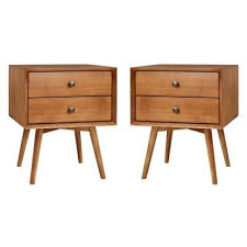 Solid Wood Nightstands Bedroom Furniture The Home Depot Wooden bedside drawers with two drawers. solid wood nightstands bedroom