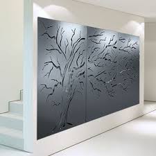 Wandbild Aus Stahl Motiv Baum In 2020 Sichtschutzwande Cortenstahl Glashalter