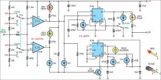 Simple echo circuit, mic mixer with echo schematic diagram, microphone echo circuit diagram, audio echo circuit diagram. Logic Probe With Sound Circuit Diagram