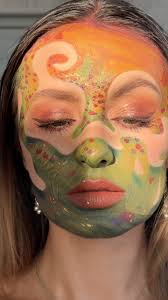 playing with makeup #creativeinspiration #creativemakeup #inspiration  #Creativity #explorativeart #makeupart #goldenhour