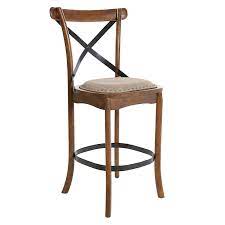 A lattice pattern on the back lends this piece a touch of cottage style perfect for a variety of spaces. Alesi Brown X Back Counter Stool At Home