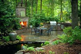 Woodsy Landscape Woodsy Landscaping 1 Wooded Lot Landscaping Ideas Wooded Landscape Fall Outdoor Decor Outdoor Fireplace Patio Outdoor Decor