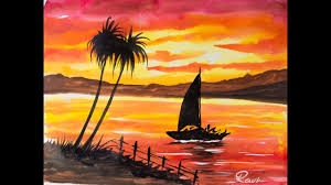 Easy Watercolor Sunset Painting Demonstration Youtube Watercolor Paintings Easy Watercolor Sunset Easy Watercolor