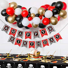 Windy city novelties makes it easy to put together a great theme with our complete line of pirate party supplies that include home decorations, invitations, banners, and a range of party wearables. Children S Birthday Balloons Pirate Birthday Party Decorations Balloons Pirate Themed Birthday Supplies Shopee Singapore