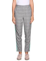 Vero Moda Vmmaya Mr Loose Check Pants Black White Green