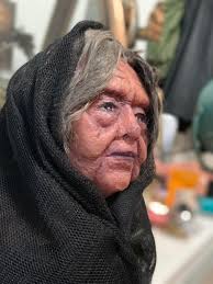 Vecchia Donna Cera Testa Figura