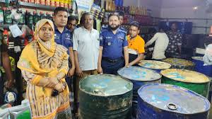 জুড়ীতে অবৈধভাবে মজুত ১,৪০০ লিটার জ্বালানি তেল জব্দ