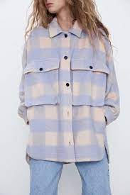2020 New Spring Summer New Style European Plaid Loose Fit Female Shirt Coat Za Vadiming Sheining Womens Shirt Coat Bgb212 Overshirt Women Indie Outfits Fashion