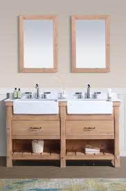 The light brown vanity is made from hardwood solids and veeners with plywood panel construction. Farmhouse Double Sink Vanity Galleries Cue Farmhouse