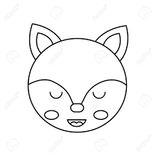 cute fox head animal close eyes cartoon vector illustration outline royalty free cliparts vectors and stock illustration image 93474777 cute fox head animal close eyes cartoon vector illustration outline