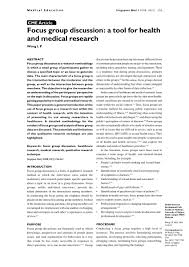 The Awesome Pdf Focus Group Discussion A Tool For Health And Medical With Regard To Focus Group Discussion Report Templat In 2020 Report Template Focus Group Discuss