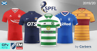The scottish premiership, known for sponsorship reasons as the ladbrokes premiership, is the top division of the scottish professional football league, the league competition for men's professional football clubs in scotland. Cpv Scottish Premiership Kits 2019 20 Fm Scout
