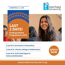 Azim premji university was established in 2010 by the azim premji foundation. Undergraduate Programme 2019 Azim Premji University Facebook