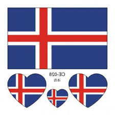 4,74 € satz von 5 flamingo temporäre tattoos. Islands Flagge Temporare Tattoos