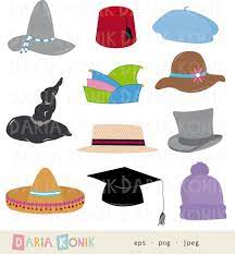Hats Clip Art Sombrero Fez Beret Top Hat Knitted Hat Etsy Clip Art Hat Clips Knitted Hats