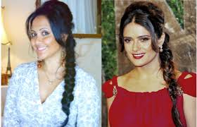 The upper section is blown straight naturally and just touches the face. How To Salma Hayek Hairstyles Messy Braid Hair Tutorial Youtube