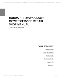 John deere 4420 service manual.pdf. Honda Hrr216vka Lawn Mower Service Repair Shop Manual By Reddit27 Issuu