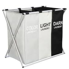 Maybe you would like to learn more about one of these? 3 Compartment Hamper Section Laundry Wheels Clothes Storage Bag Sorter Basket For Sale Online Ebay