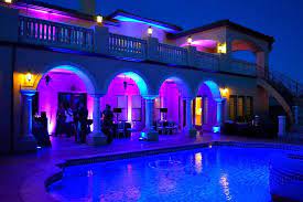 Outdoor Uplighting At A House Uplighting Wedding Lights House Lighting Outdoor