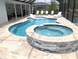 Professional Pool Spa Builders Serving Central Florida Gorgeous Pool And Spa Combo We Finished About A Year Ag In 2020 Florida Pool Spa Pool Backyard Pool Designs