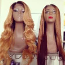 Black And Honey Blonde Wig Left Dark Root Honey Blonde Lace Front Wig Right 2 Tone Honey Blonde And Chesnut Lace Front Wigs Blonde Lace Front Wigs Synthetic Lace Front Wigs