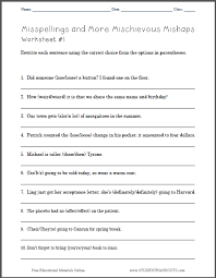 Grammar worksheets, esl worksheets, punctuation worksheets, editing checklists. Misspellings And More Mischievous Mishaps Worksheet 1 Free Printable Grammar Worksheet For Reading Skills Worksheets Grammar Worksheets Classroom Language