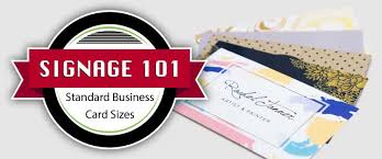 The standard business card size is 3.5 by 2 inches. Standard Business Card Sizes Signage 101 Signs Com Blog