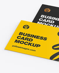 Download Business Cards Mockup In Stationery Mockups On Yellow Images Object Mockups PSD Mockup Templates