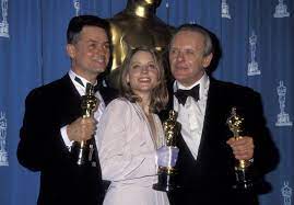 Jodie Foster Anthony Hopkins And Jonathan Demme At The 64th Annual Academy Awards 1992 Anthony Hopkins Jodie Foster Hopkins