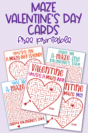 Some design cards to gift their teachers, parents and close friends. Free Printable Maze Valentine S Day Cards Happy Go Lucky