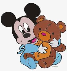 Download Baby Mickey Mouse And Toy Bear Embroidery Design Clipart Baby Mickey With Bear Png Image Transparent Png Free Download On Seekpng