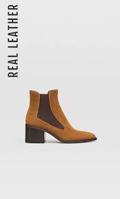 Check chelsea boots prices, ratings & reviews at flipkart.com. Leather Ankle Boots With Stretch Detail Women S Coats And Jackets Stradivarius Ecuador
