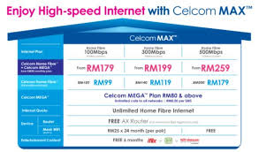 This means that outside of the 1 hour daily, you'll have at least 2 gbs a week to all the passes come with unlimited basic internet (at 64kbps) with the same validity period as your ultra pass™, so you will never be left. Celcom Launches Celcom Max A Home Fibre Broadband And Mobile Postpaid Combo
