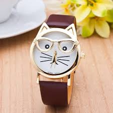 These Custom Designed Gold Plated Cat Watch For Women With 10 Variations Are A Must Have For Cat Lovers Desi Watches Women Fashion Cat Watch Fashion Watches