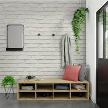 Papier peint intisse parement coloris gris clair papier. Papier Peint Vinyle Loft Brique Coloris Gris Perle Gris Beton Papier Peint 4murs