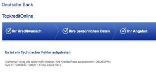 The deutsche bank is the largest german private bank and the classical competition of the commerzbank. Deutsche Bank Online Kredit Auch Fur Senioren Moglich