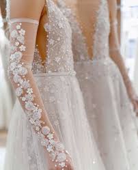 30 Floral Applique Wedding Dresses You Might Find In Blair Waldorf S Closet Ruffled Applique Wedding Dress Embellished Wedding Dress Wedding Dresses