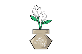 Download Flower Vase Graphic By Akaisredinjapan Creative Fabrica Flower Vases Flower Illustration Flowers PSD Mockup Templates