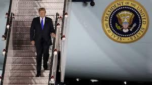 Image result for pic of air force 1 with trump at singapore