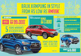 In 2017, mitsubishi automobile will celebrate 100th anniversary. Buying A New Car Check Out These Hari Raya Promos First Lifestyle Rojak Daily