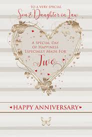 Check spelling or type a new query. Son Daughter In Law Wedding Anniversary Card Eur 4 10 Picclick It