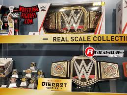 Only a true wwe champion gets to wear the belt around the waist or over the shoulder and display it in all its glory. Ringside Collectibles On Twitter Wickedcooltoys Wwe Display At Nytoyfair2019 New Real Scale Mini Diecast Collectors Title Belts For Our Full Nytf2019 Coverage Go To Https T Co Sqp2miipf4