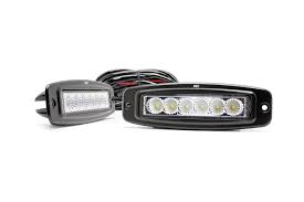 6 Inch Flush Mount Led Straight Light Bar Pair 70916 Rough Country