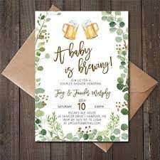 A Baby Is Brewing Baby Shower Invitation By Oohlalovely On Etsy Brew Baby Shower Couples Baby Shower Invitations Beer Baby Shower