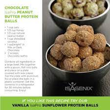 Chocolate Peanut Butter Protein Balls Using Isagenix Whey Isagenix Snacks Healthy Protein Snacks Protein Balls Recipes