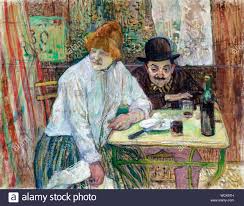Henri De Toulouse Lautrec Painting At The Cafe La Mie Circa 1891 Stock Photo Alamy