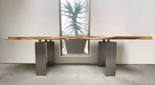 Minimalist + contemporary table legs. Modern Stainless Steel Table Legs