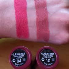 The golden rose velvet matte lipsticks produce a unique, eye catching finish and are formulated to last for hours. Golden Rose Velvet Matte 04 10