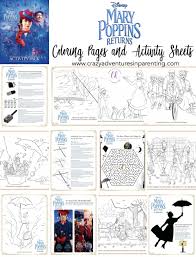Mary Poppins Returns Coloring Pages And Activity Sheets Coloring Pages Poppins Mary Poppins